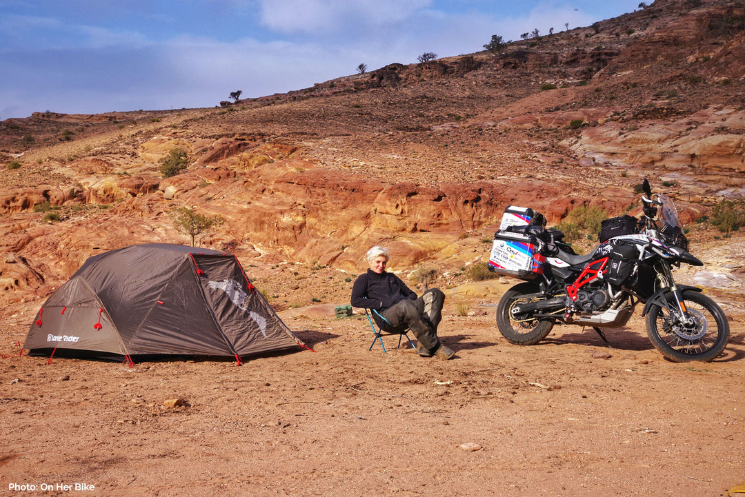 Two person ADV Tent travel on BMW 800 GS