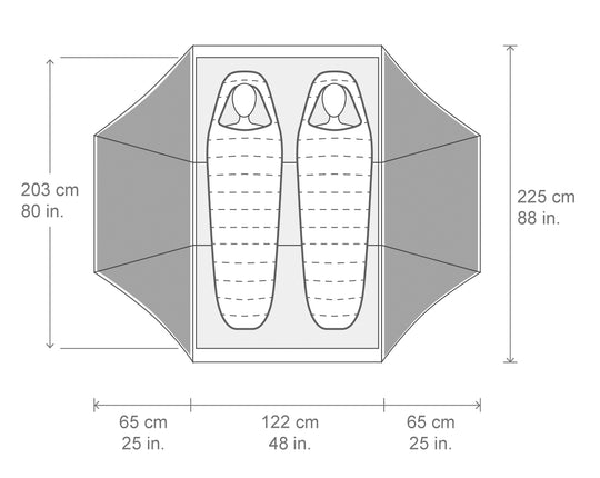 Lightweight two person tent