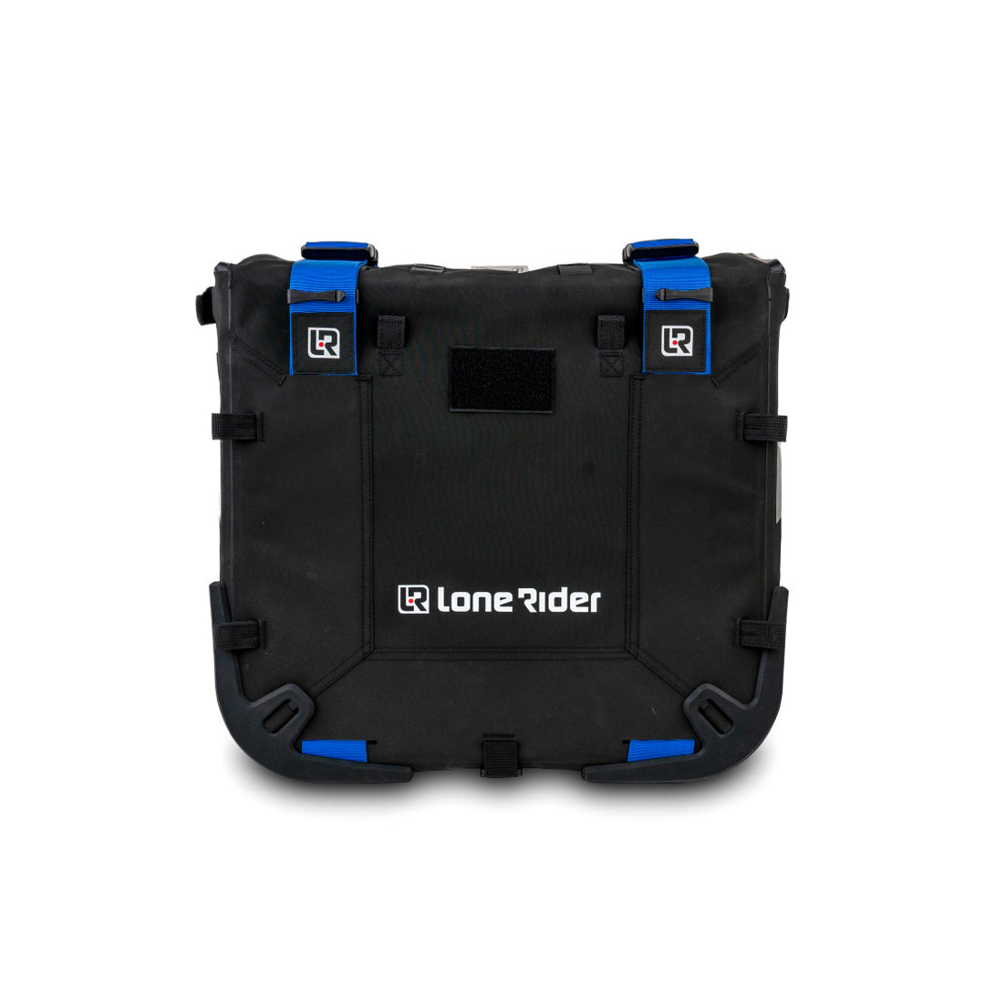 MotoBags blue color straps - front