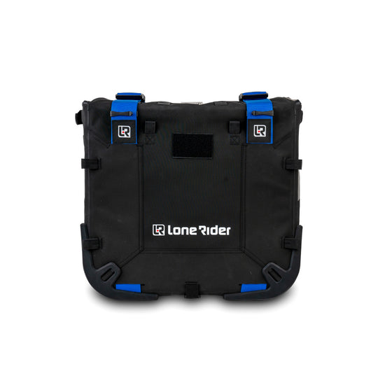 MotoBags blue color straps - front